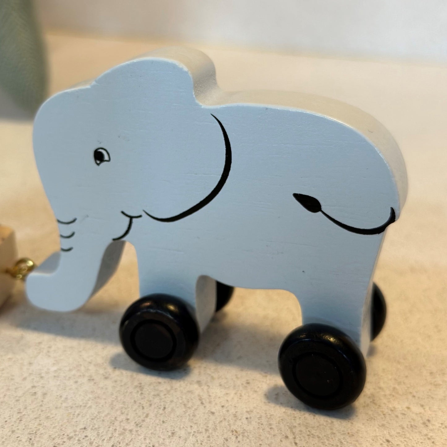 Personalised Coloured Elephant Wooden Name Train