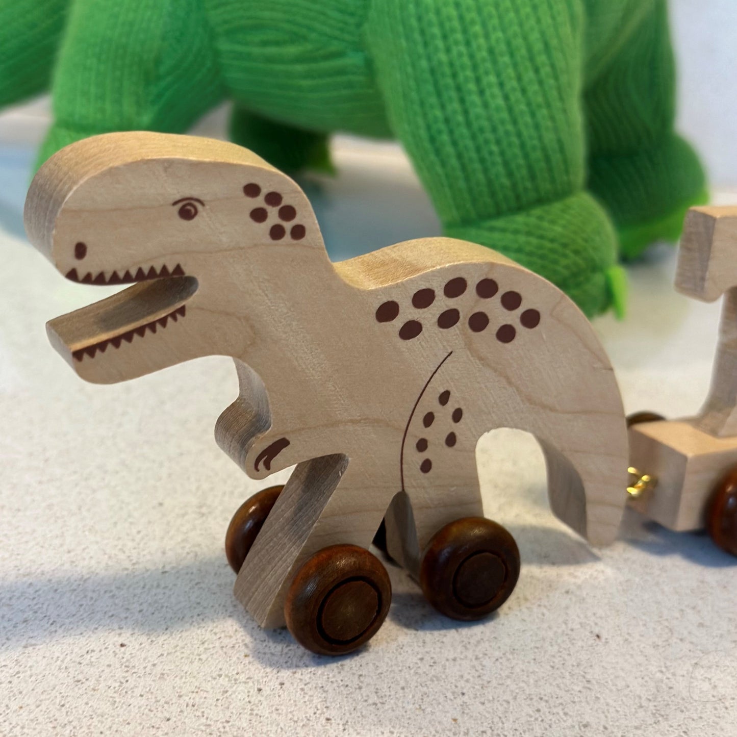 Personalised Dinosaur Wooden Name Train